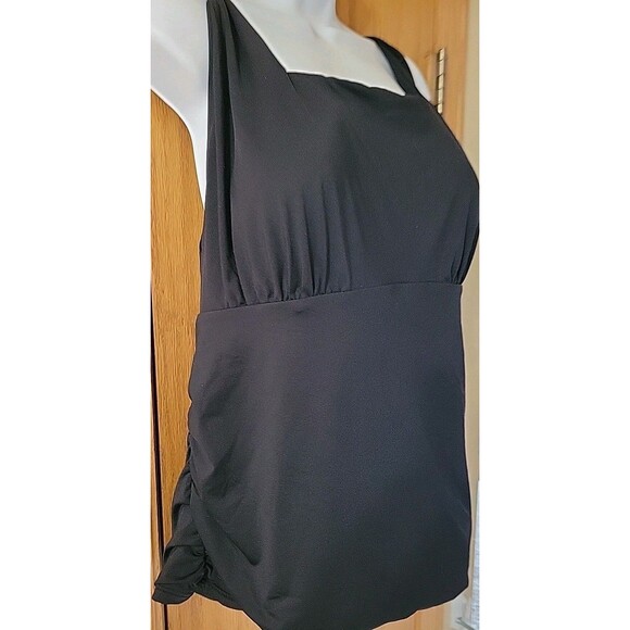 Lands' End Black Women's Swim Top - Picture 2 of 8
